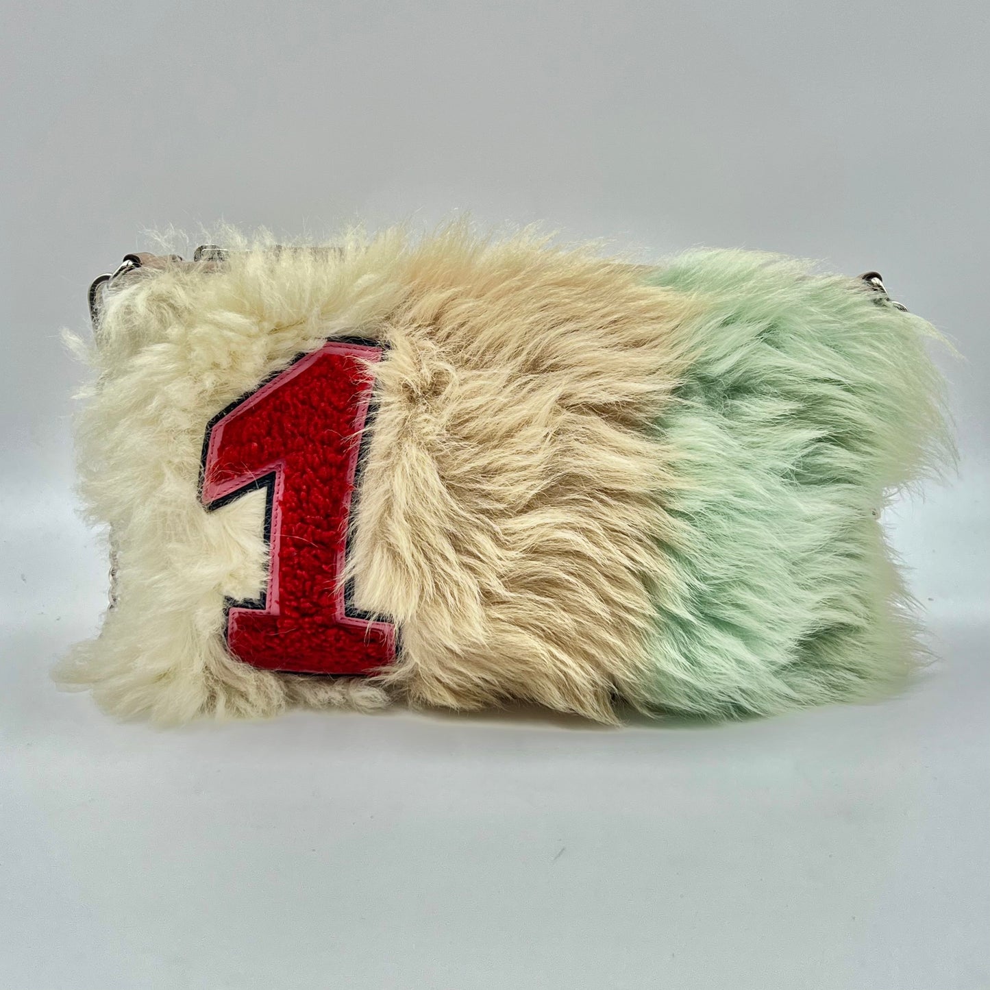 Shearling Chain Clutch