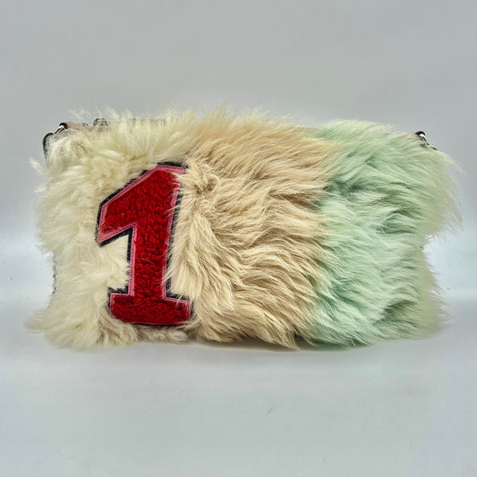 Shearling Chain Clutch