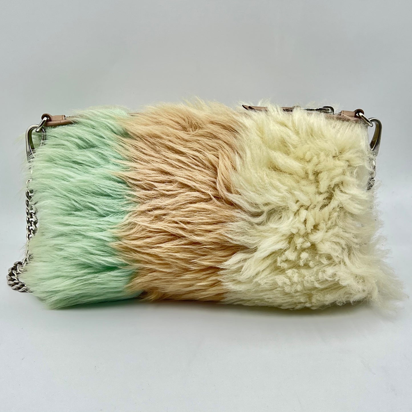 Shearling Chain Clutch