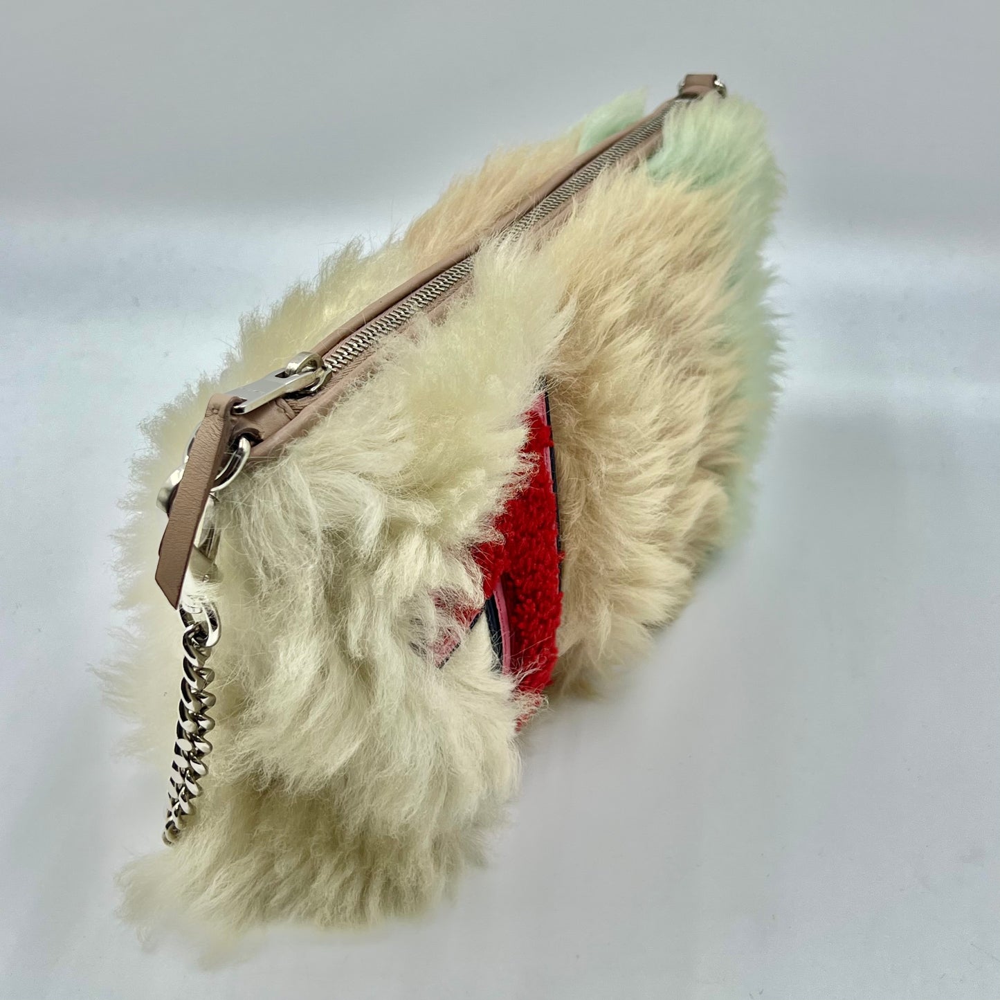 Shearling Chain Clutch