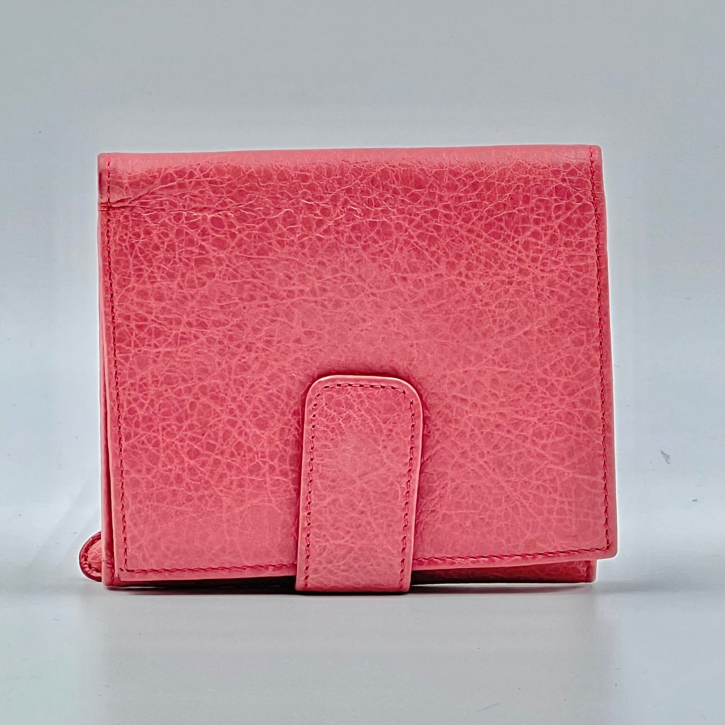 Leather Bifold Wallet Pink