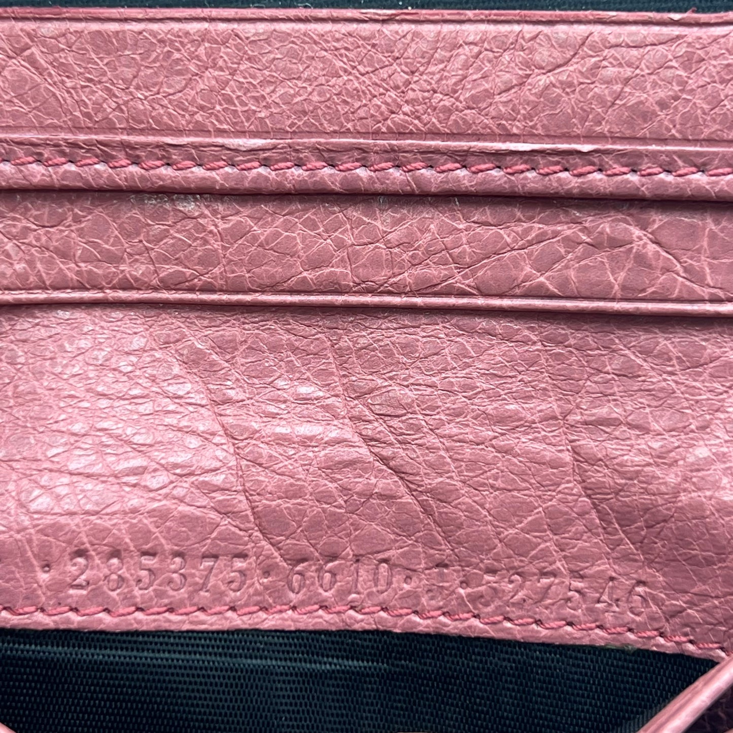 Leather Bifold Wallet Pink