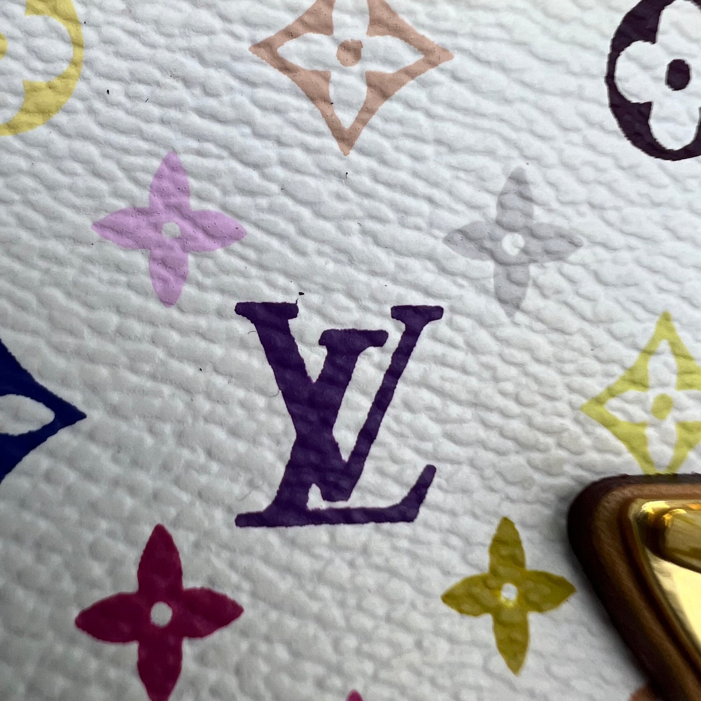 Monogram Multicolor Eugenie Wallet White