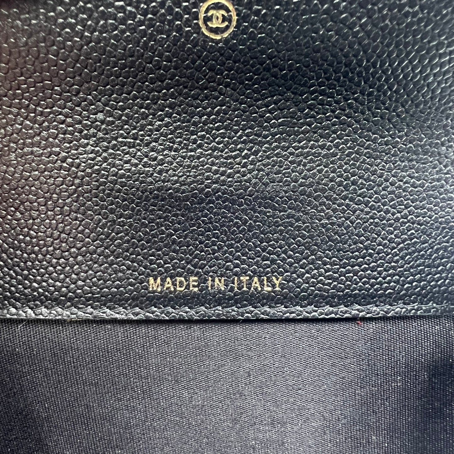 Caviar Quilted Boy Flap Card Holder Black