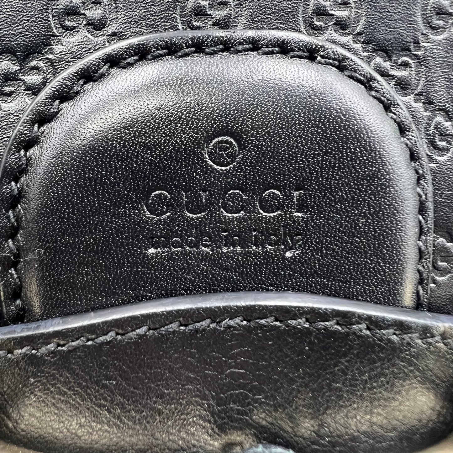 Emily Guccissima Leather Chain Shoulder Bag Black