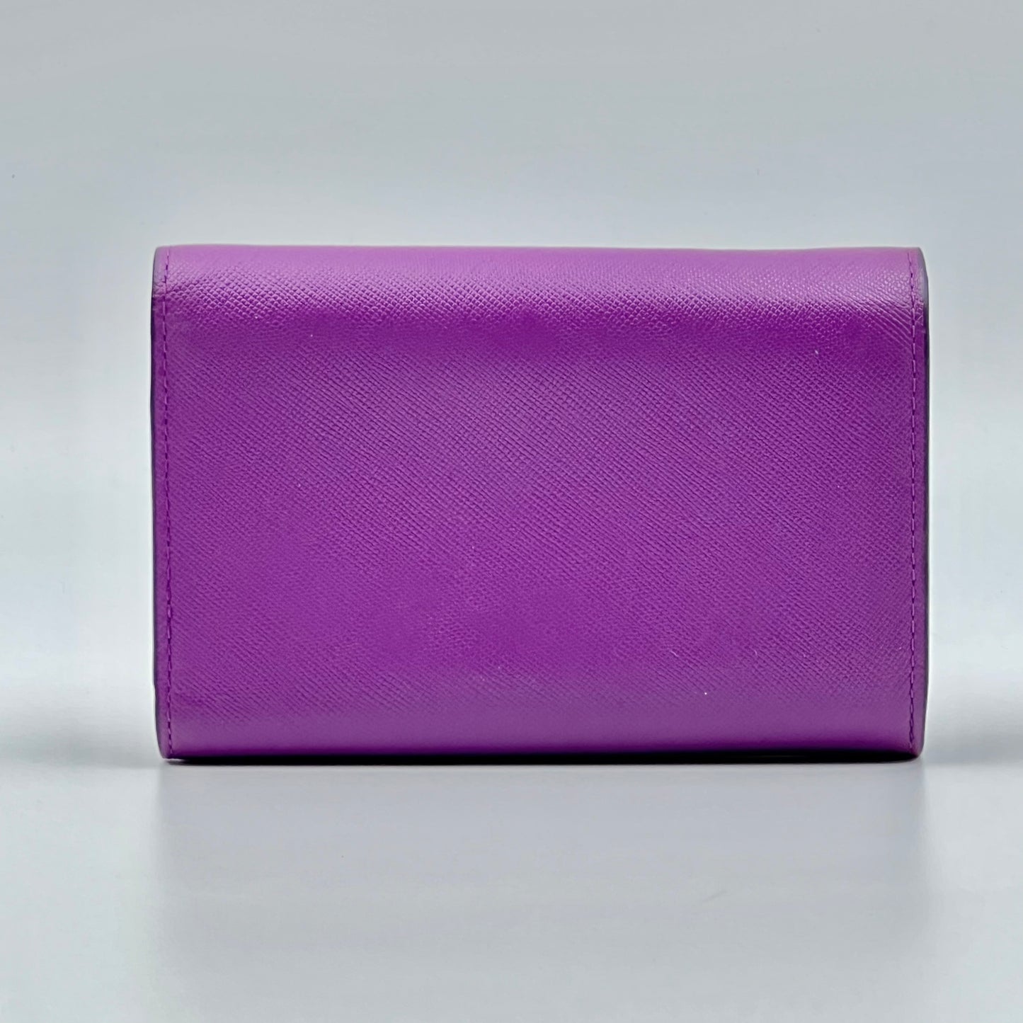 MCM LEATHER Trifold WALLET PURPLE