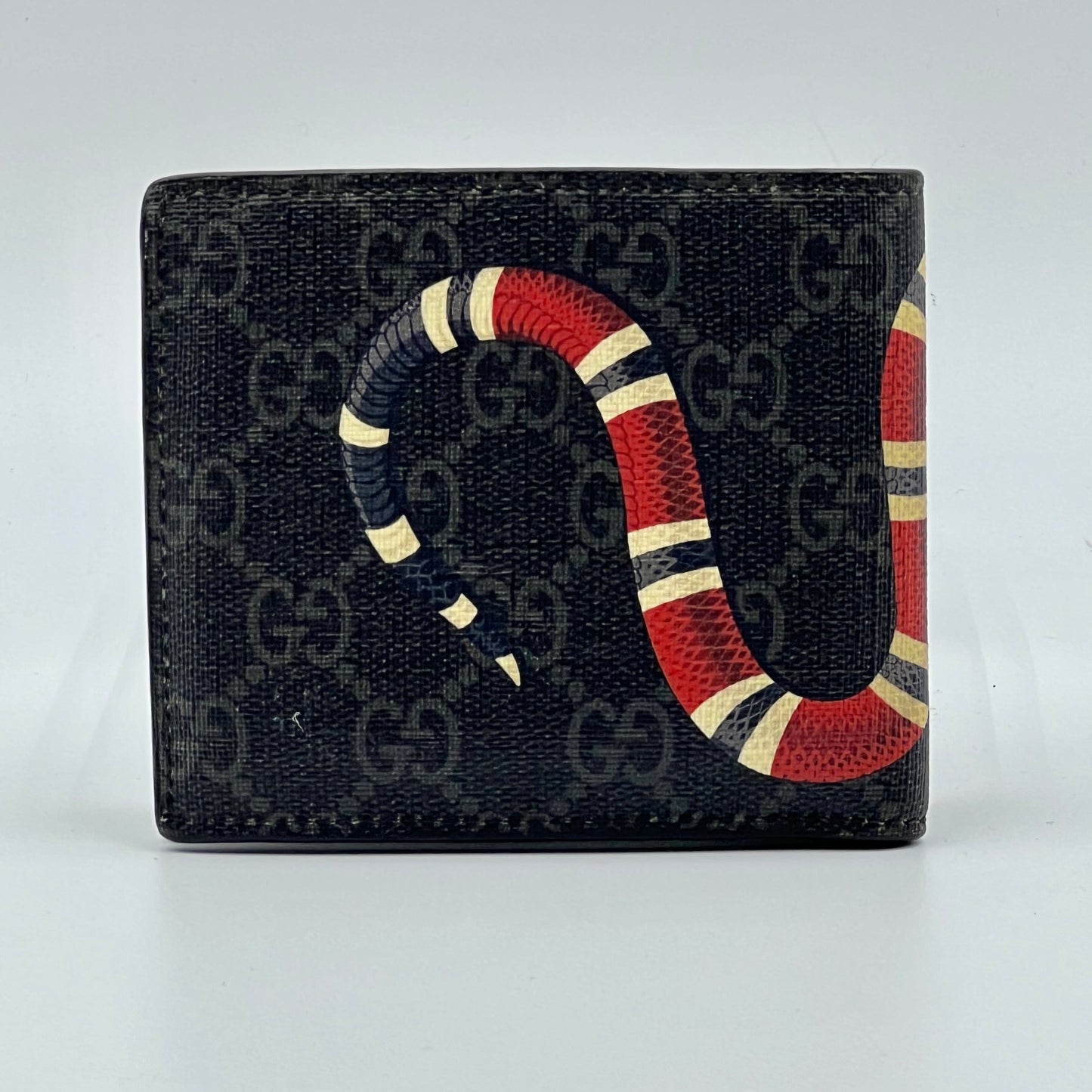 Black GG Supreme Canvas Kingsnake Bifold Wallet