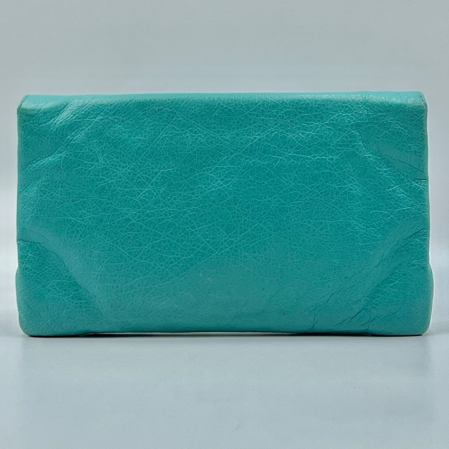 Torquise Leather RH Envelope Clutch