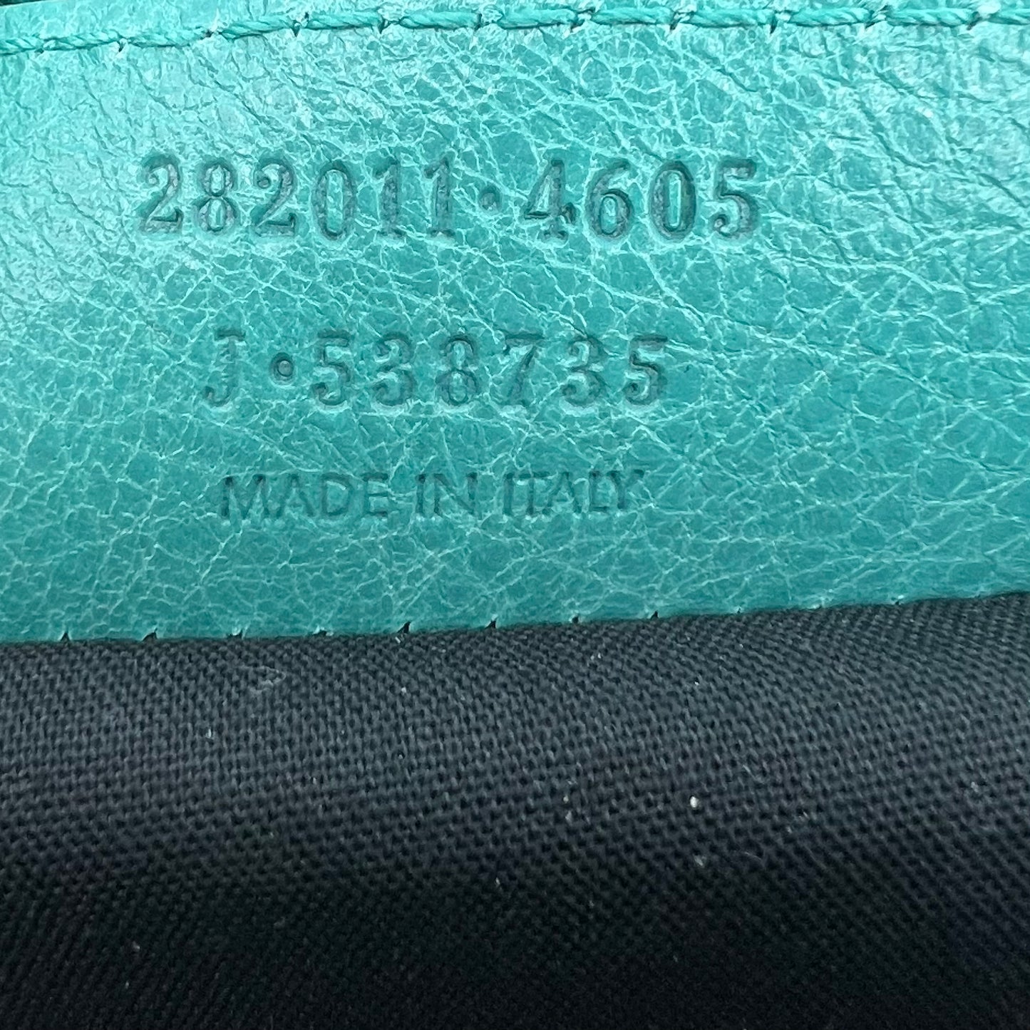 Torquise Leather RH Envelope Clutch