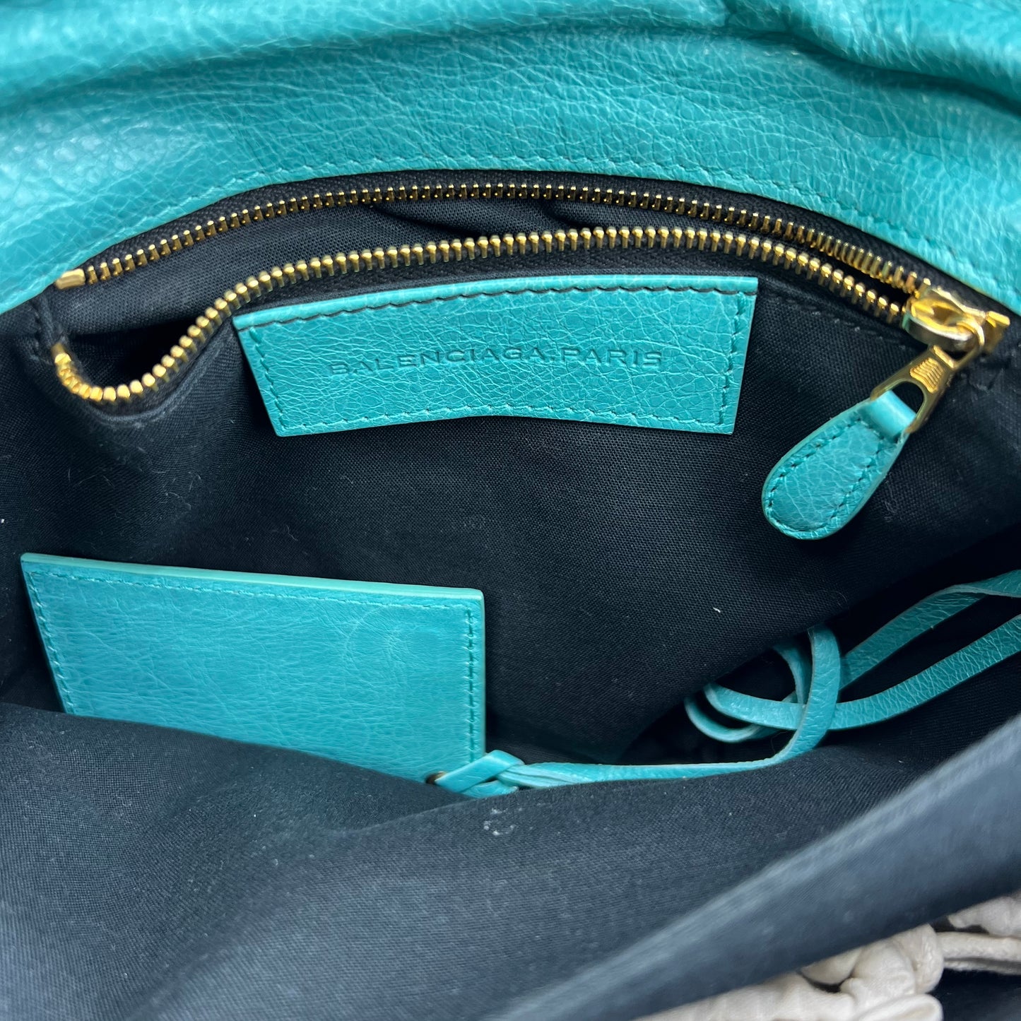 Torquise Leather RH Envelope Clutch