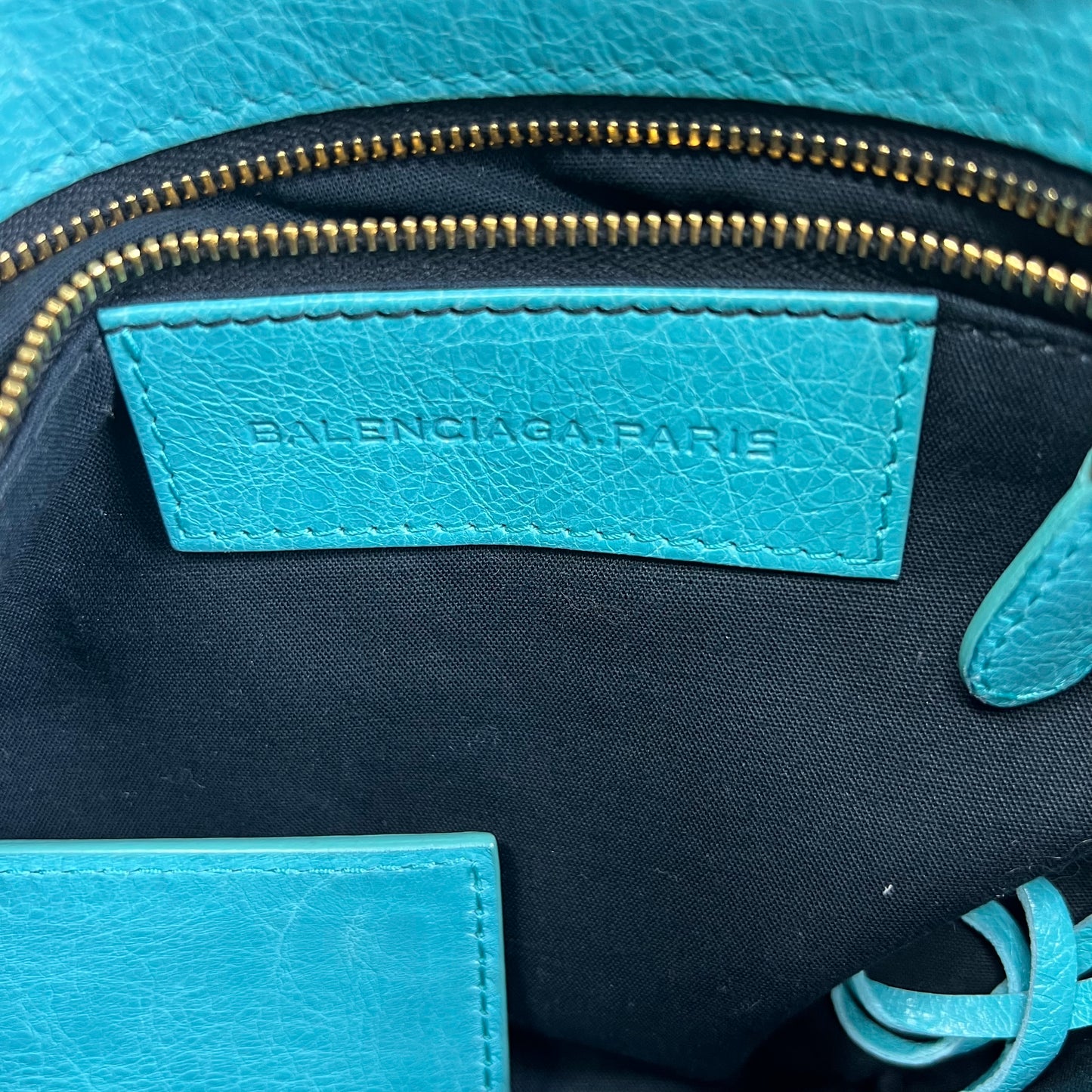 Torquise Leather RH Envelope Clutch