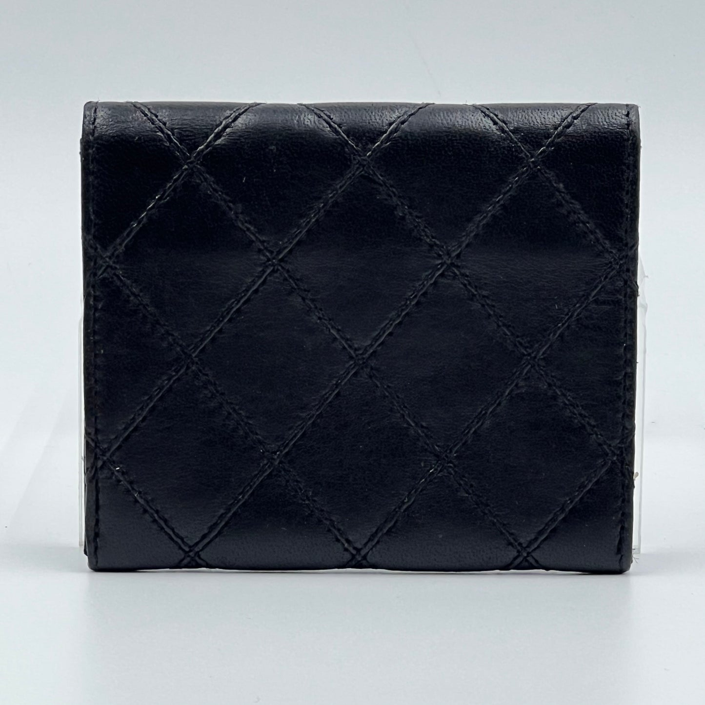 Vintage Black Lambskin Leather Cardholder