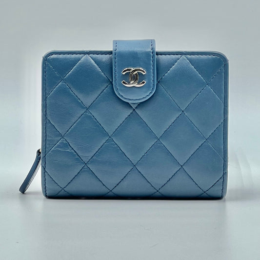 Blue Quilted Wallet