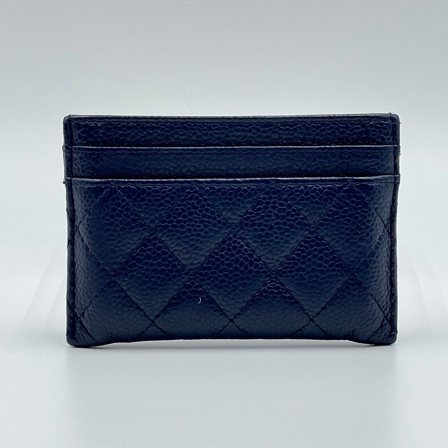 Boy Card Holder Quilted Caviar navy blue