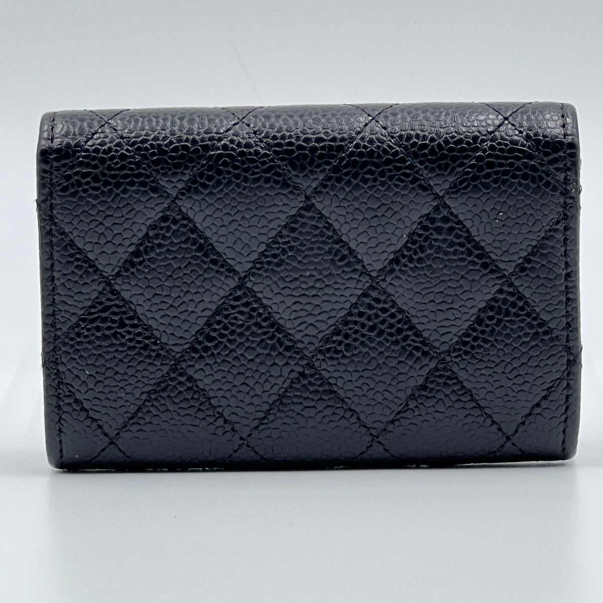 Caviar Quilted Flap Card Holder Wallet Black — view 2 of 8 Caviar Quilted Flap Card Holder Wallet Black, view 2 of 8