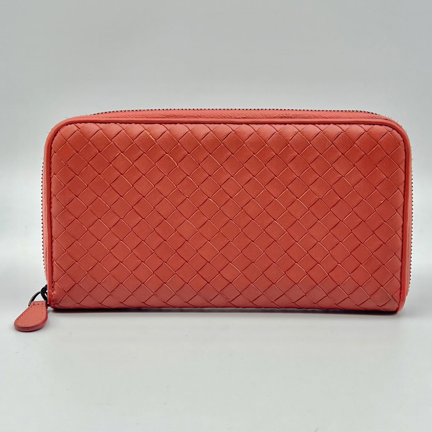 Intrecciato Zipper Long Wallet Leather