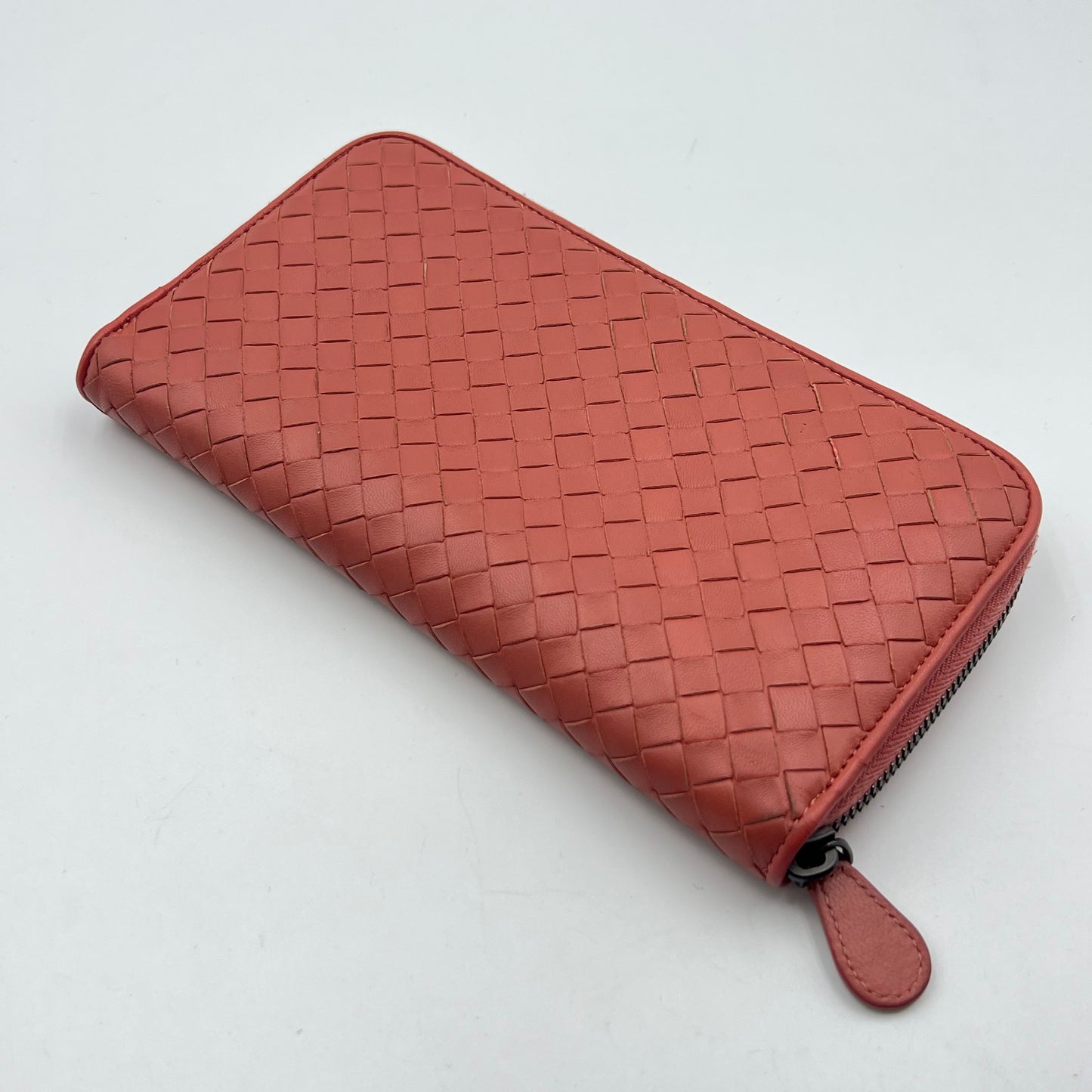 Intrecciato Zipper Long Wallet Leather