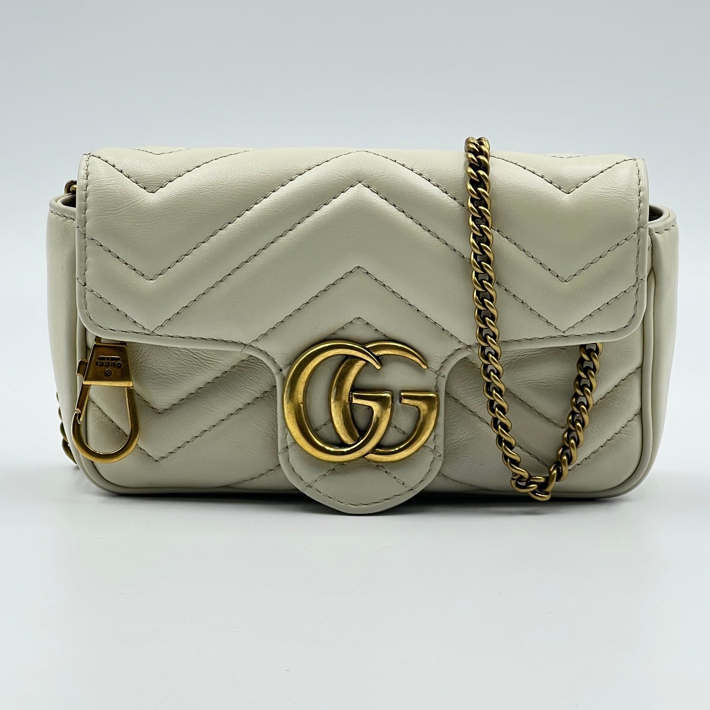GG Marmont Super Mini Cream White