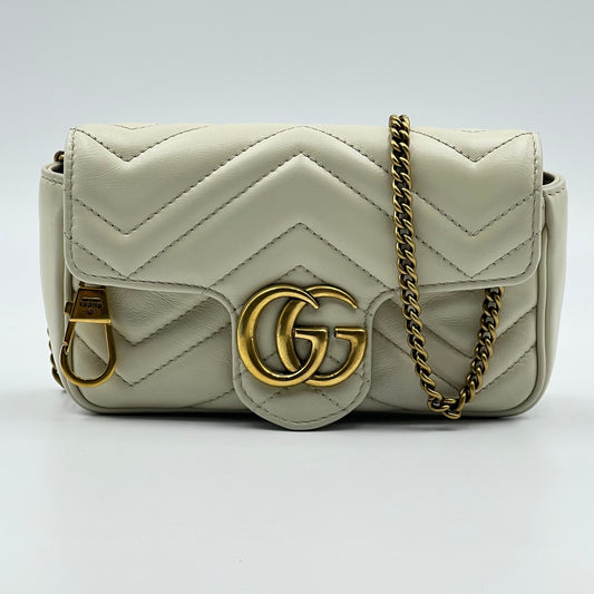 GG Marmont Super Mini Cream White