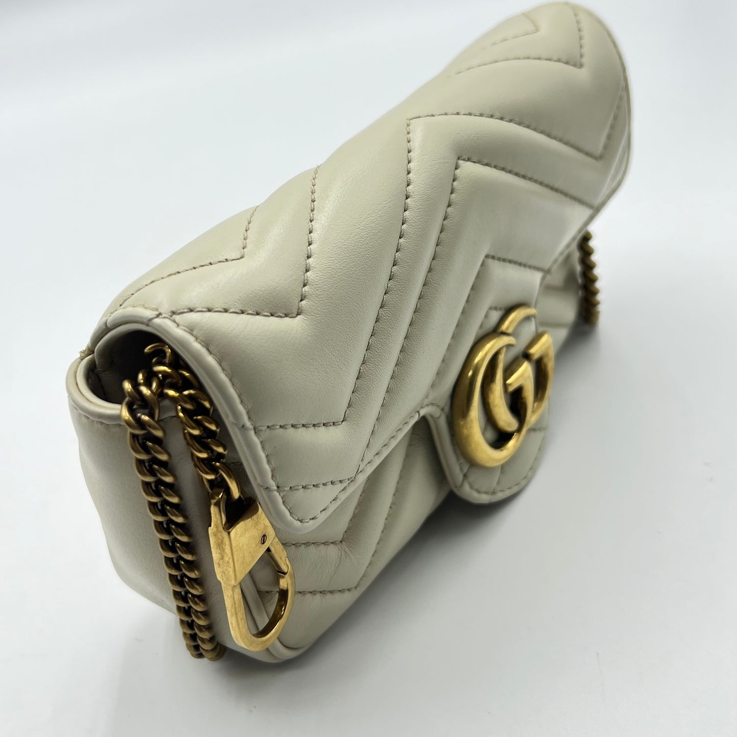 GG Marmont Super Mini Cream White