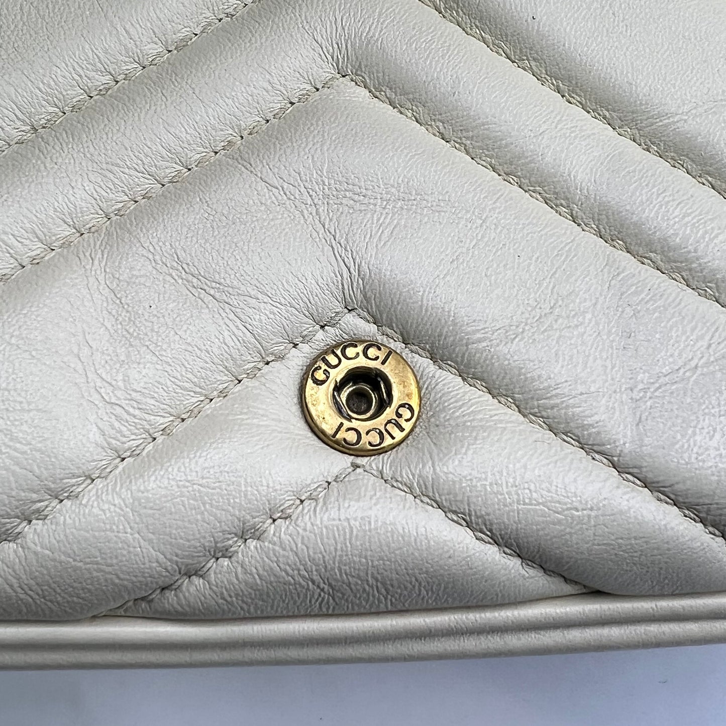 GG Marmont Super Mini Cream White