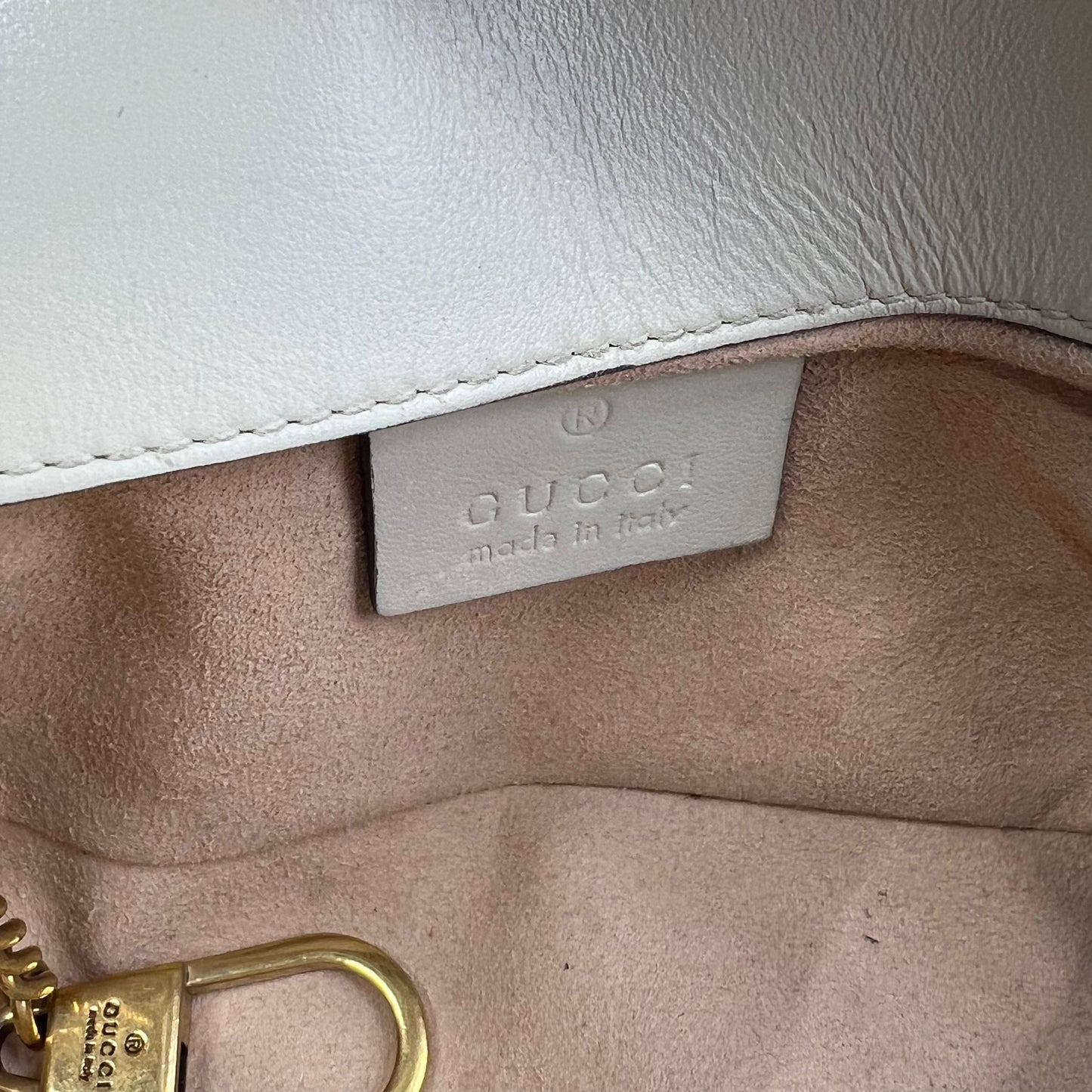 GG Marmont Super Mini Cream White