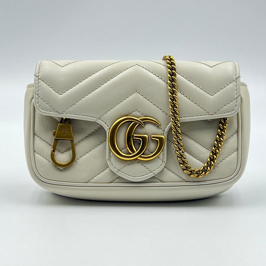 GG Marmont Super Mini Cream White