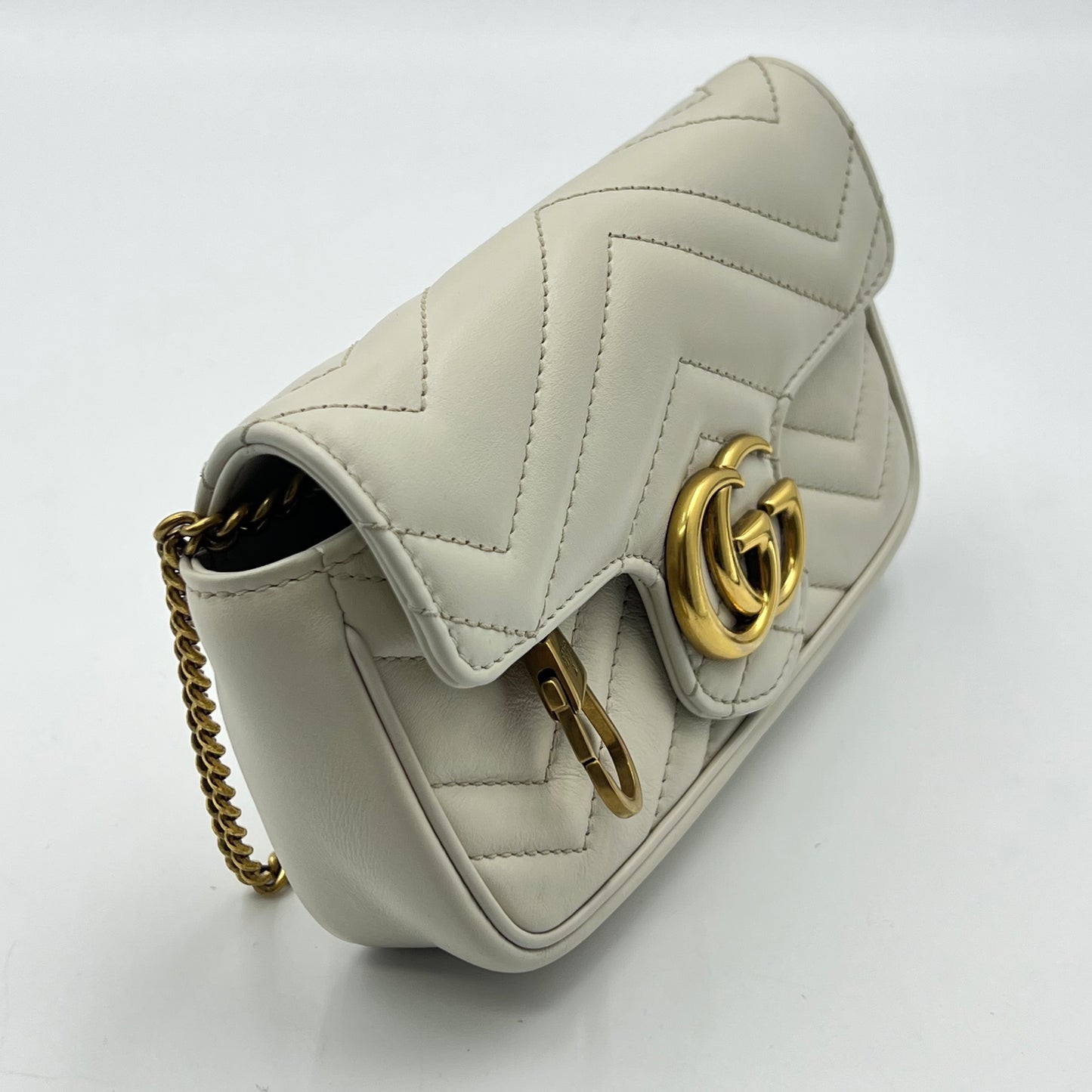 GG Marmont Super Mini Cream White