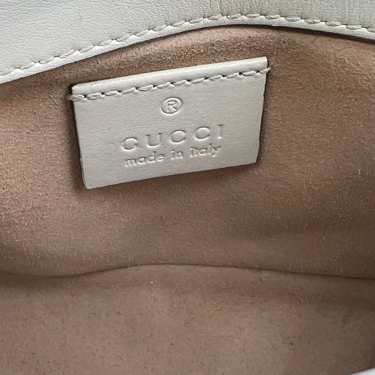 GG Marmont Super Mini Cream White