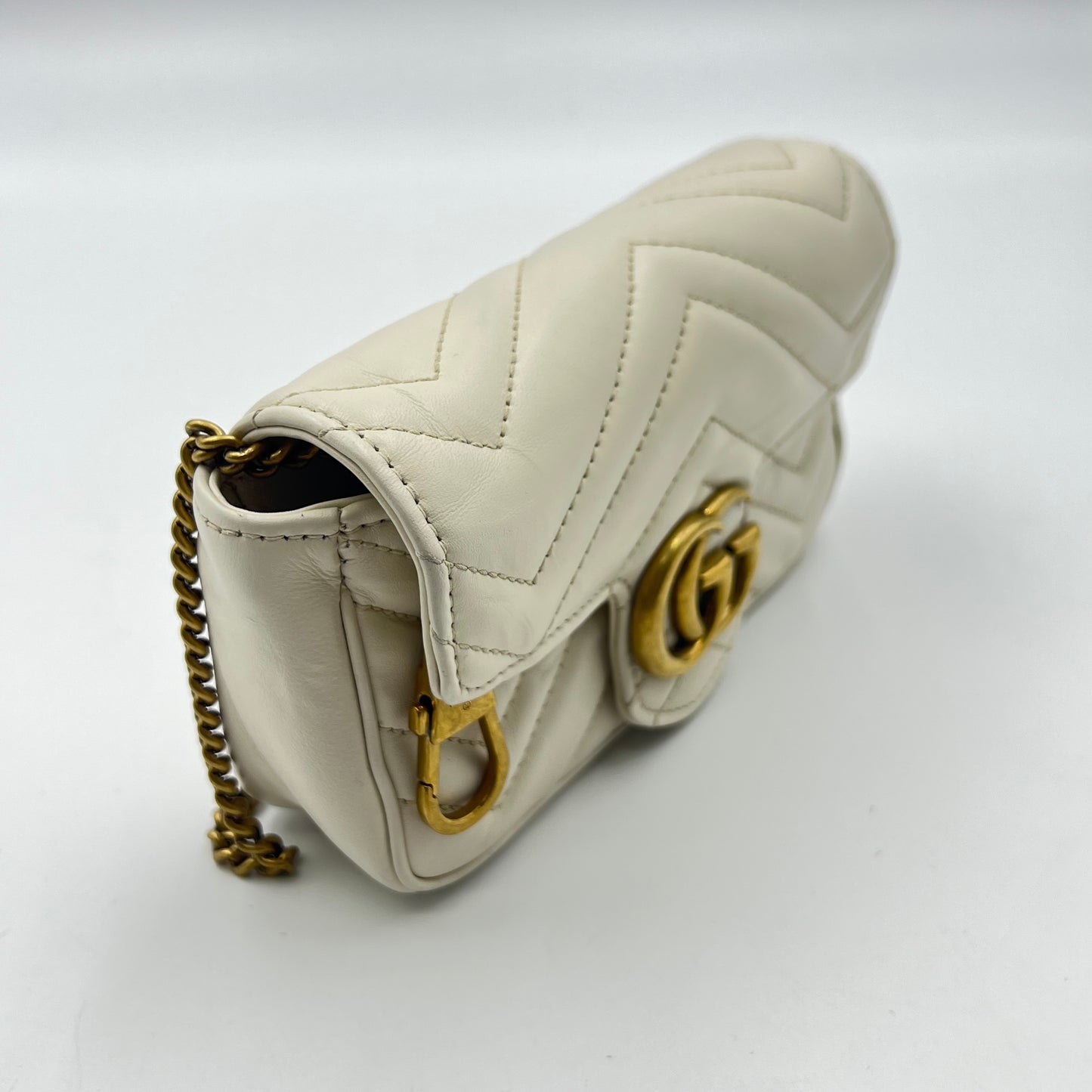 GG Marmont Super Mini Cream White