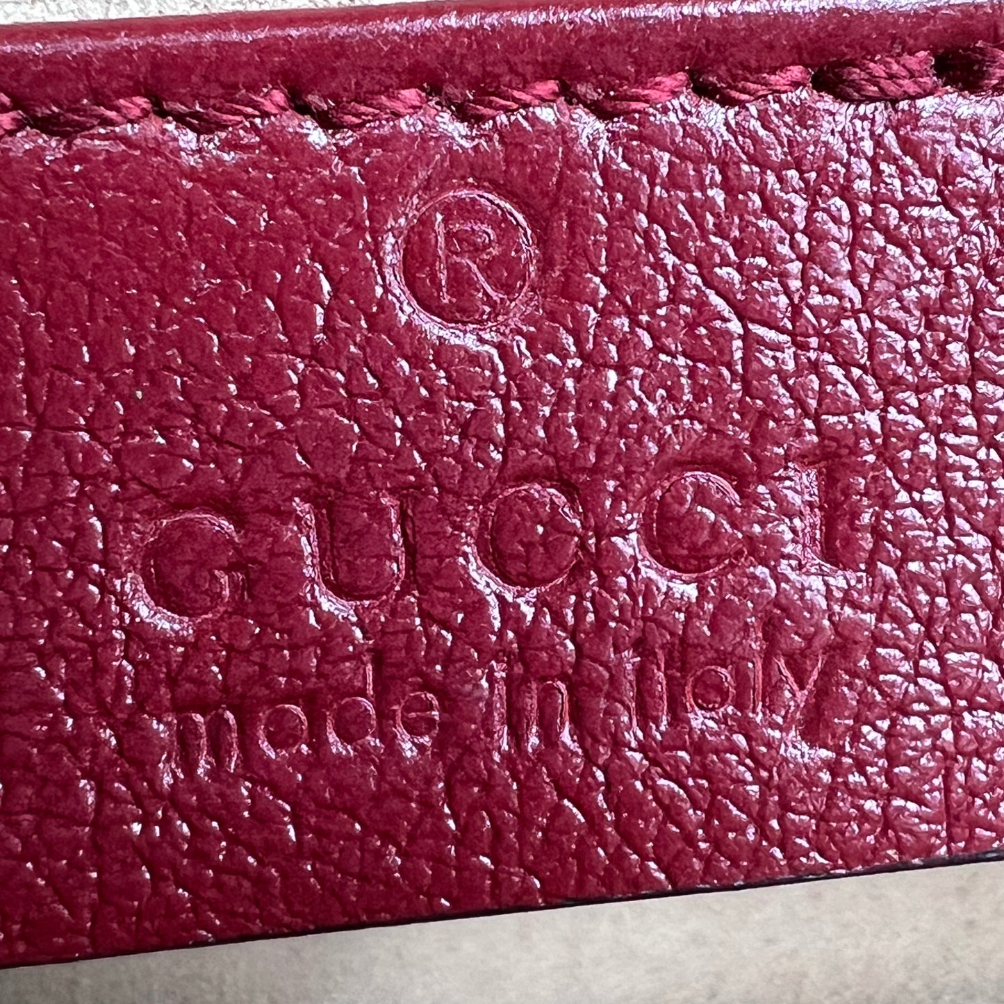 Gucci Black/Red Leather Super Mini GG Marmont