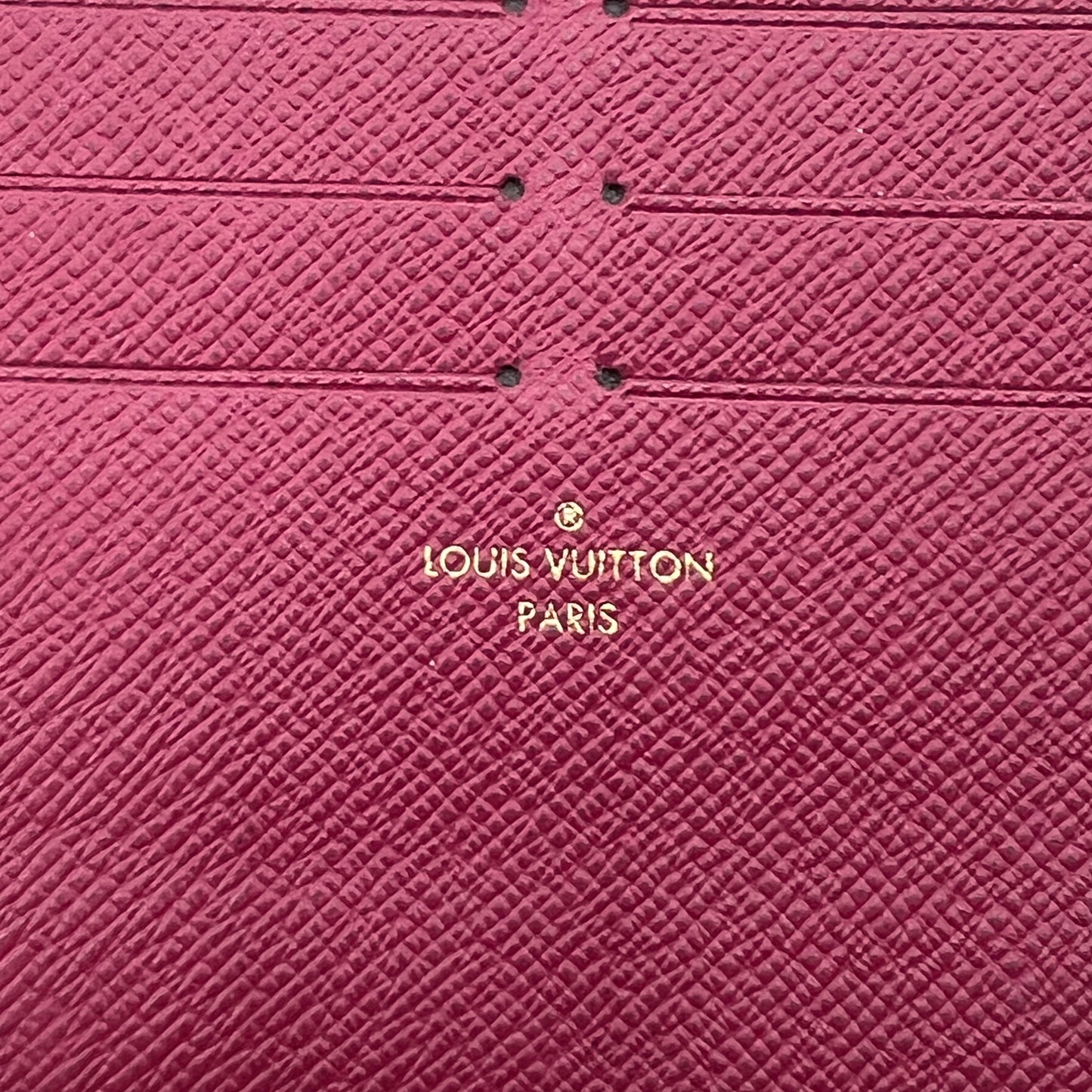 Monogram Pochette Felicie Chain Wallet Fuchsia
