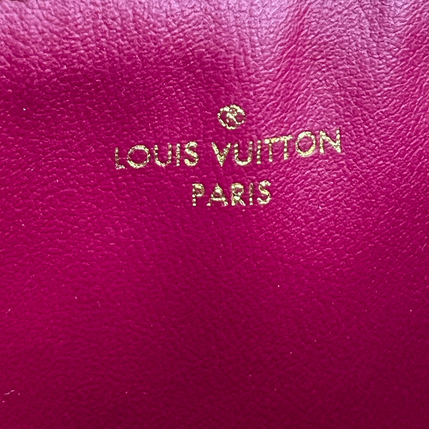 Monogram Pochette Felicie Chain Wallet Fuchsia