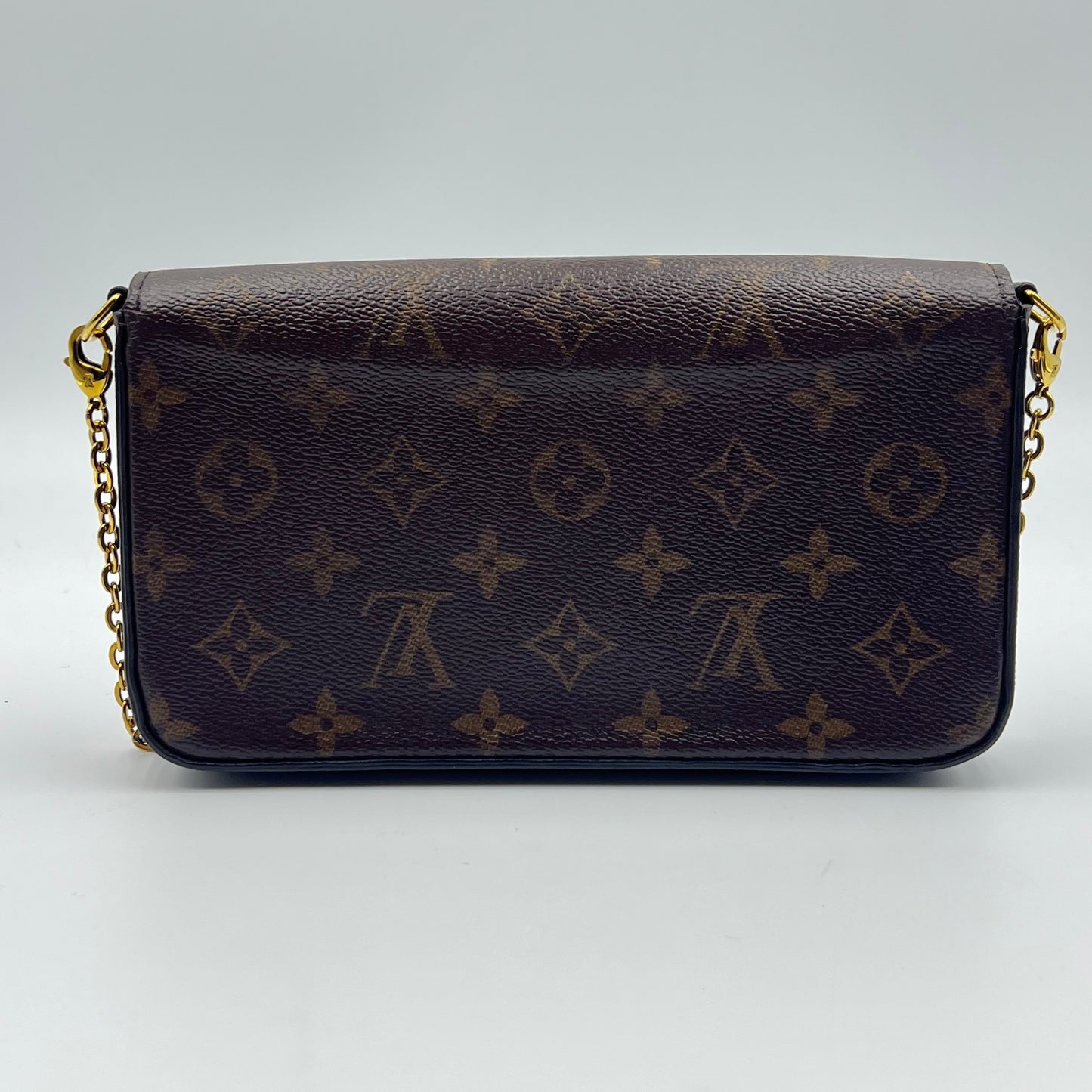 Monogram Pochette Felicie Chain Wallet Fuchsia