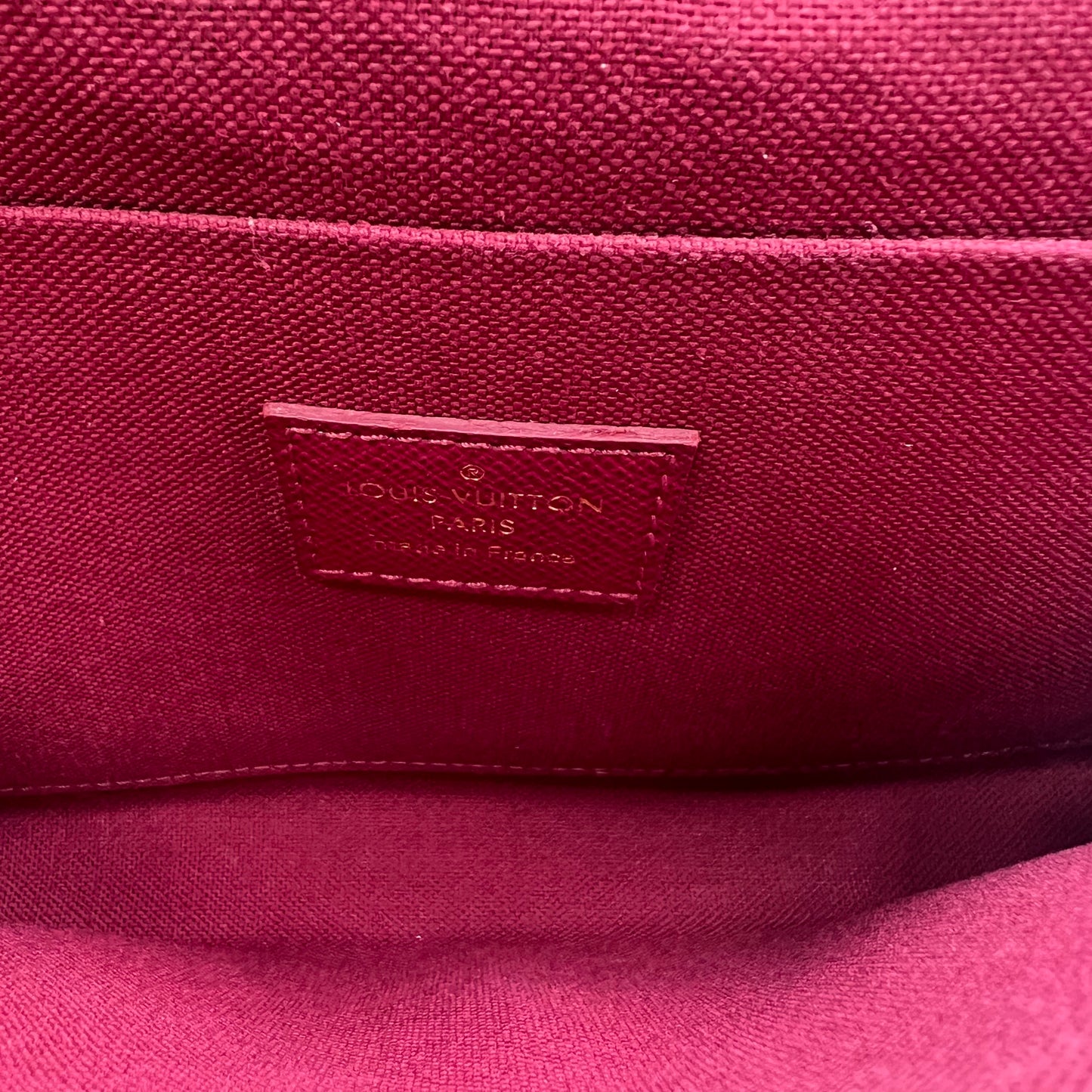 Monogram Pochette Felicie Chain Wallet Fuchsia
