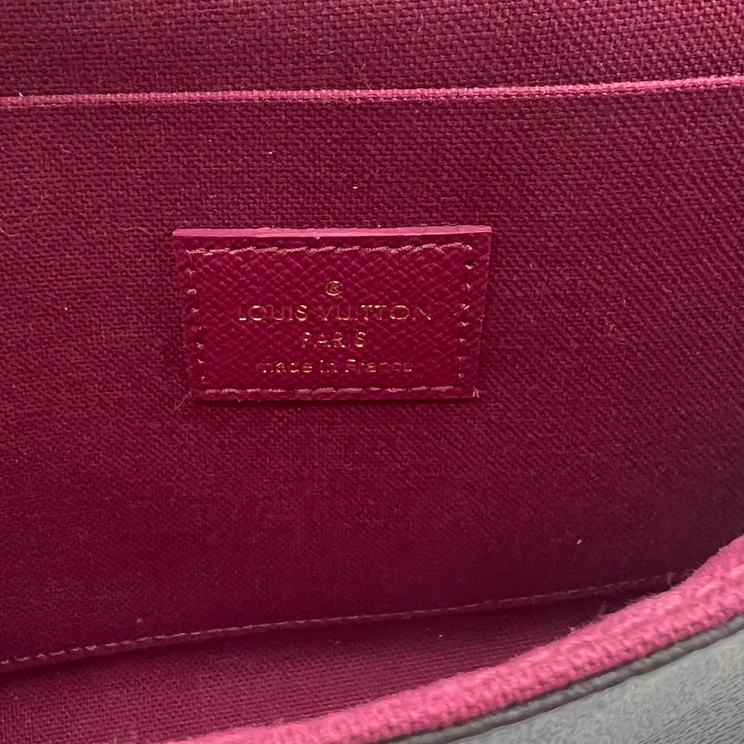 Monogram Pochette Felicie Chain Wallet Fuchsia Microchipped