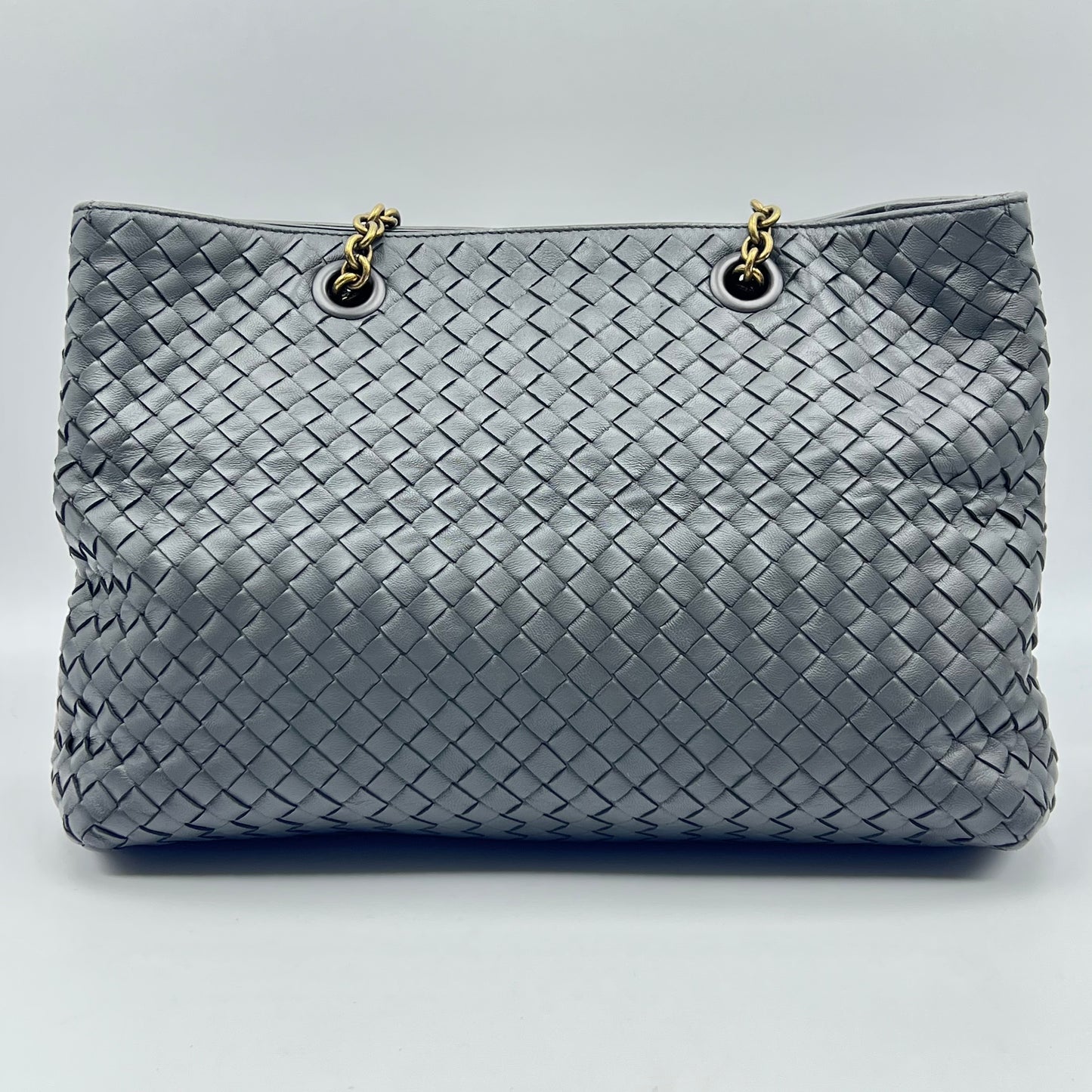 Intrecciato Chain Tote Grey