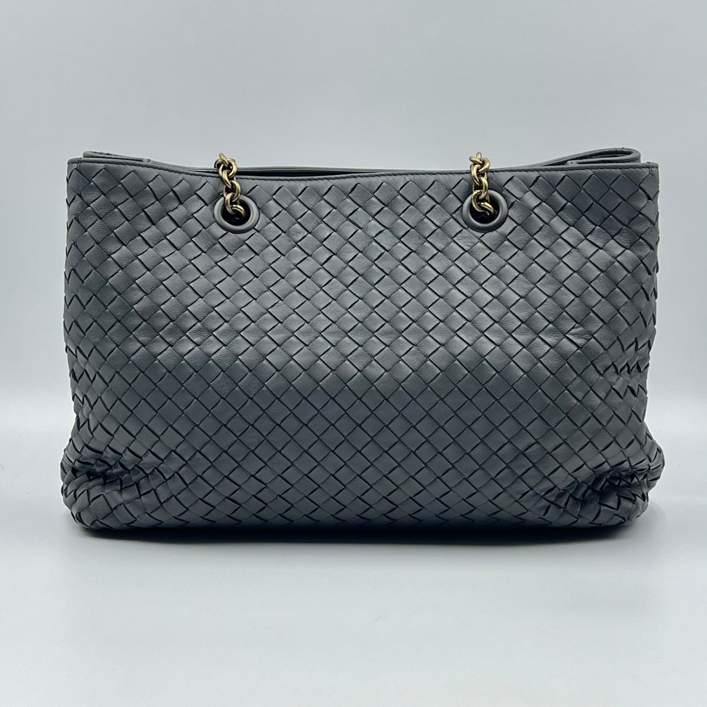 Intrecciato Chain Tote Grey