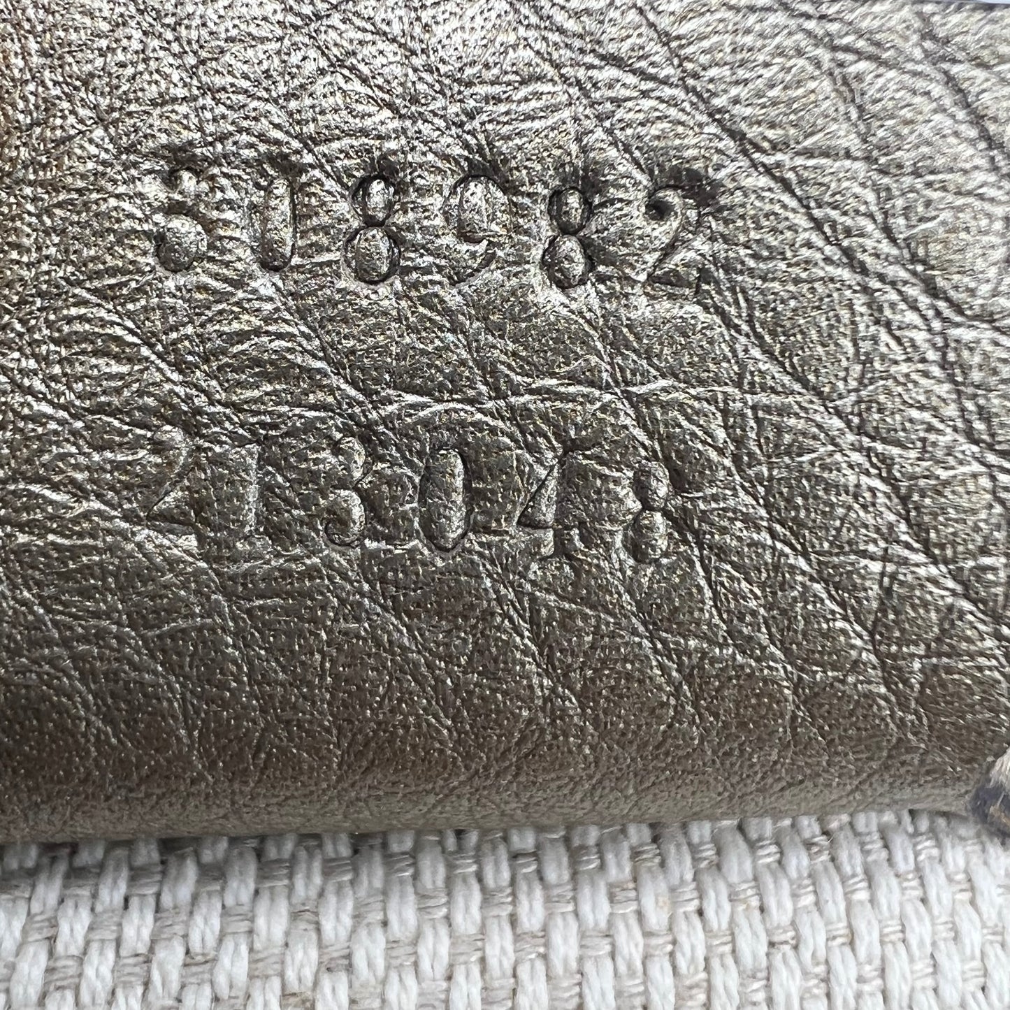 Gold Metallic Pebbled Calfskin Leather Soho Chain Tote