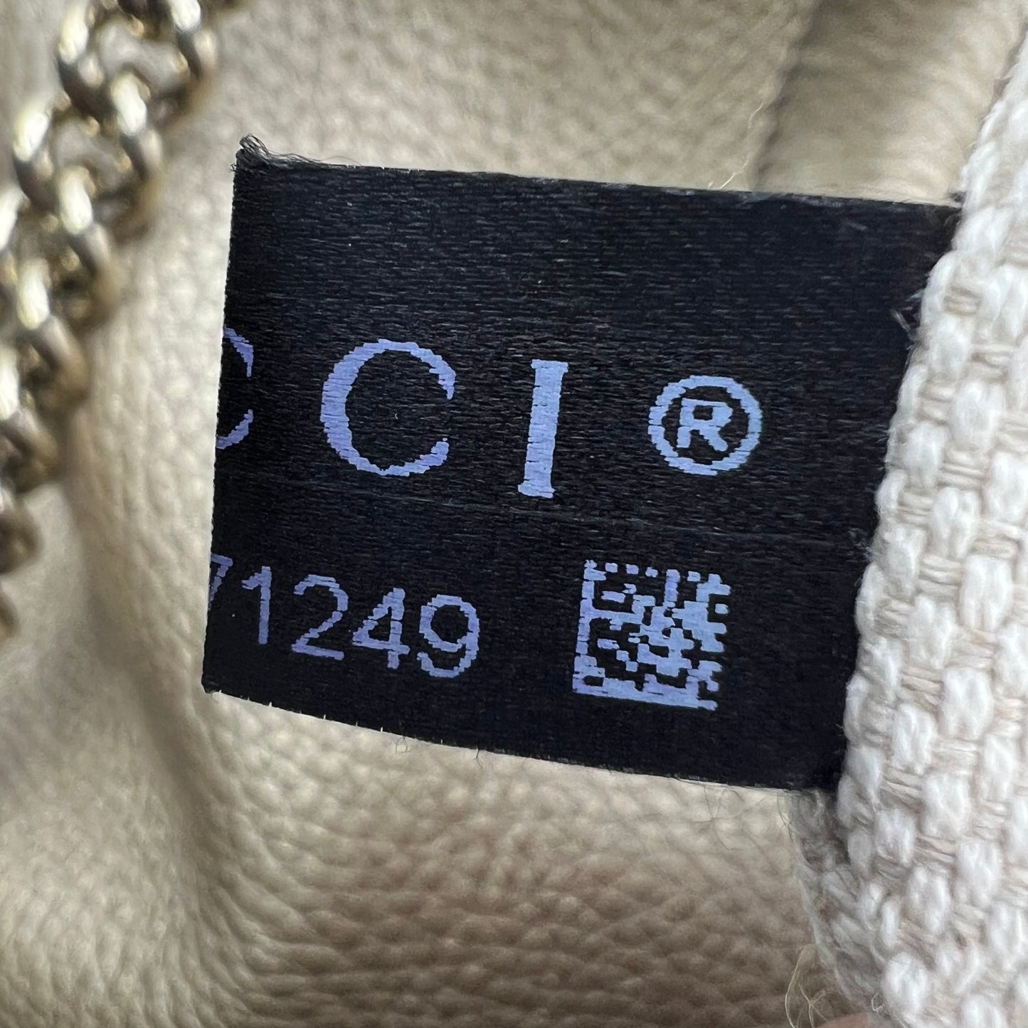 Gold Metallic Pebbled Calfskin Leather Soho Chain Tote