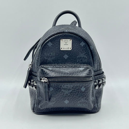 Black Visetos Coated Canvas and Leather X-Mini Stark Bebe Boo Backpack0