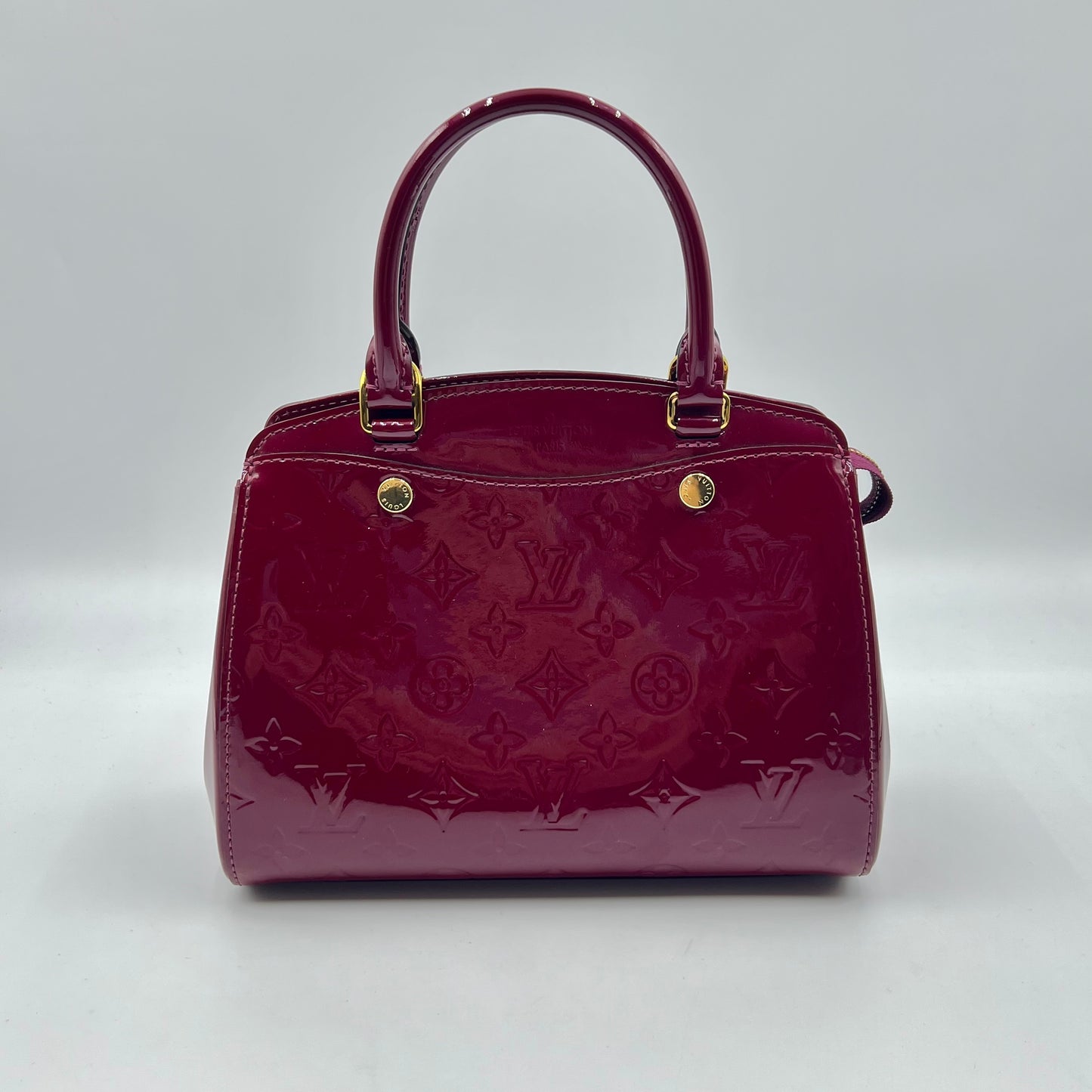 Magenta Monogram Vernis Brea PM NM Bag