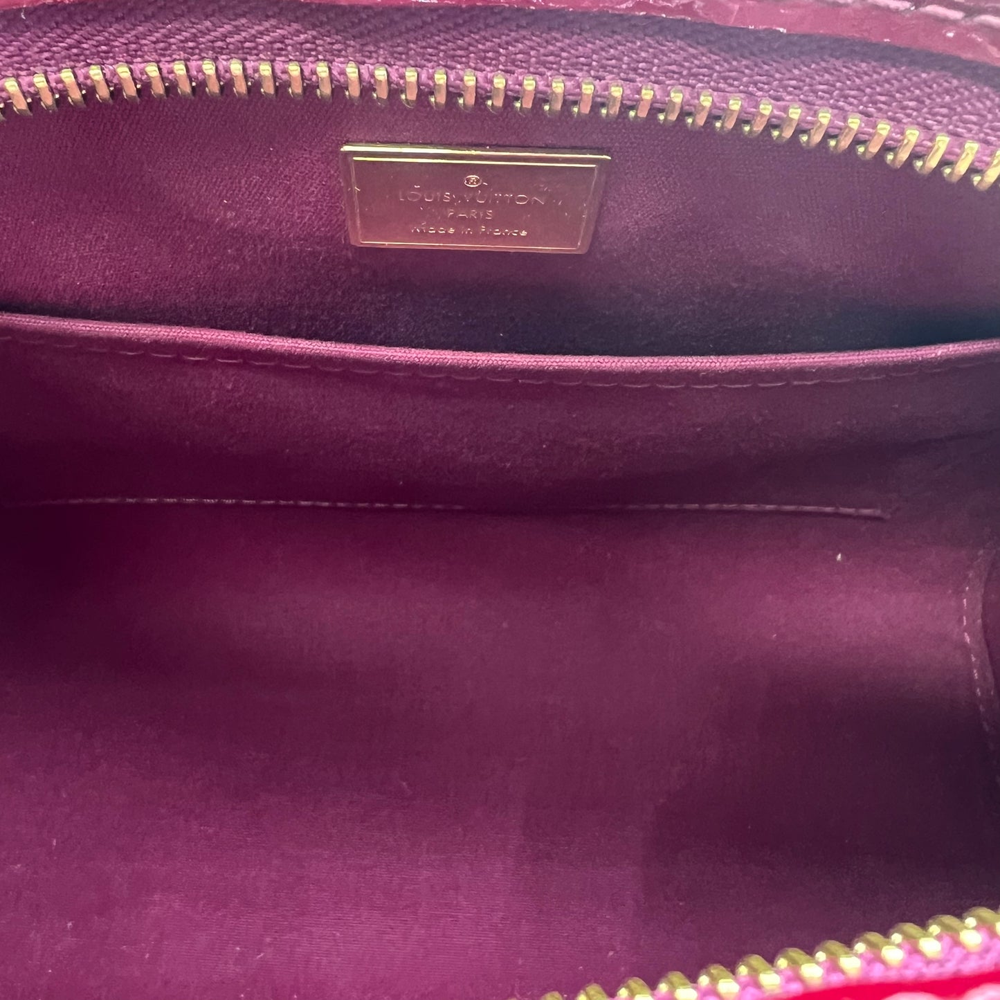 Magenta Monogram Vernis Brea PM NM Bag
