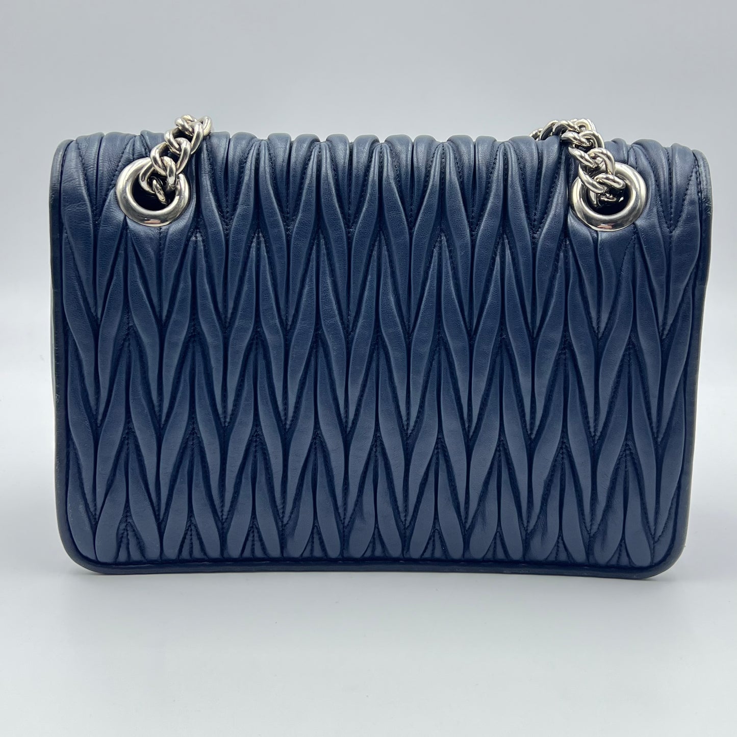 Flap Bag Matelasse Navy Blue