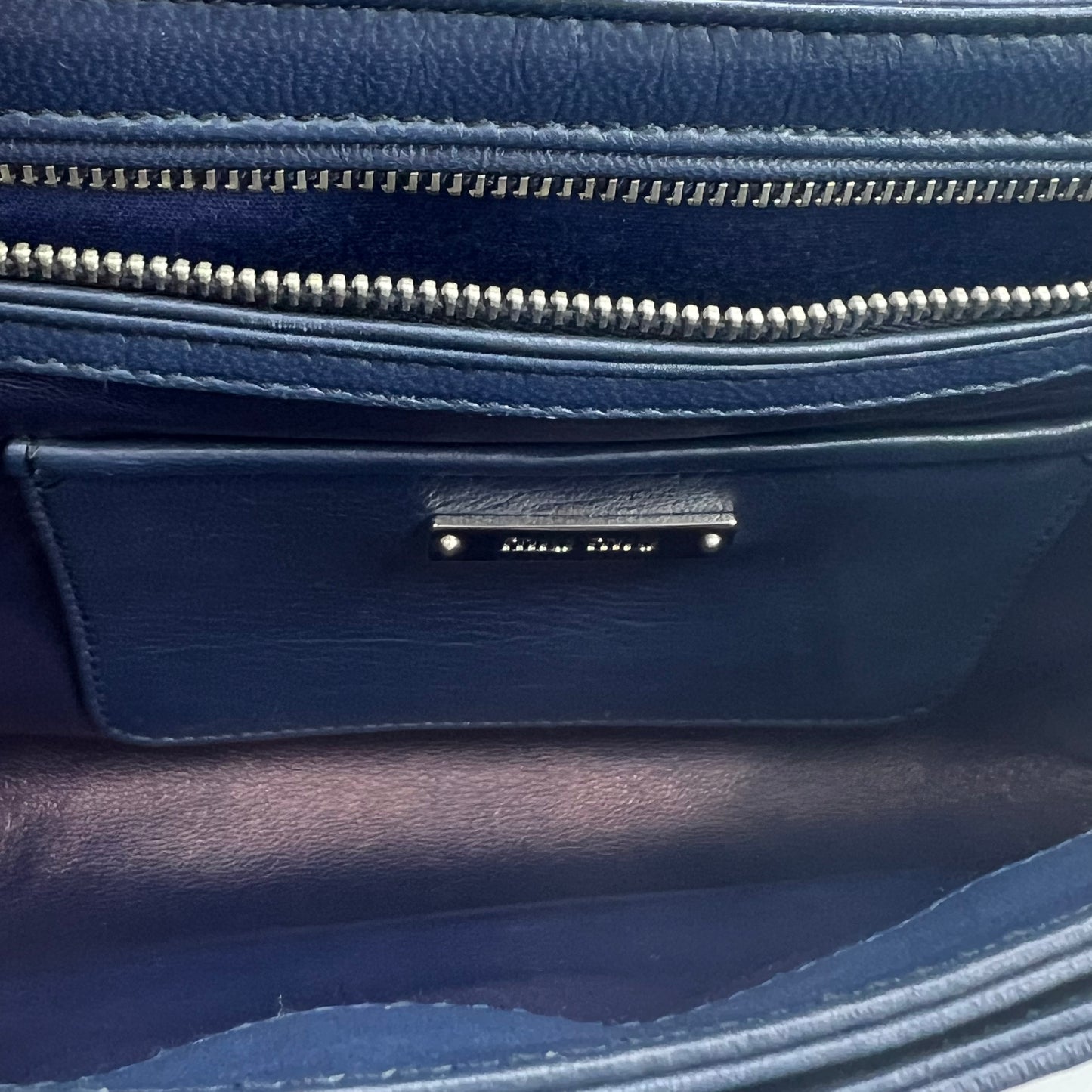 Flap Bag Matelasse Navy Blue