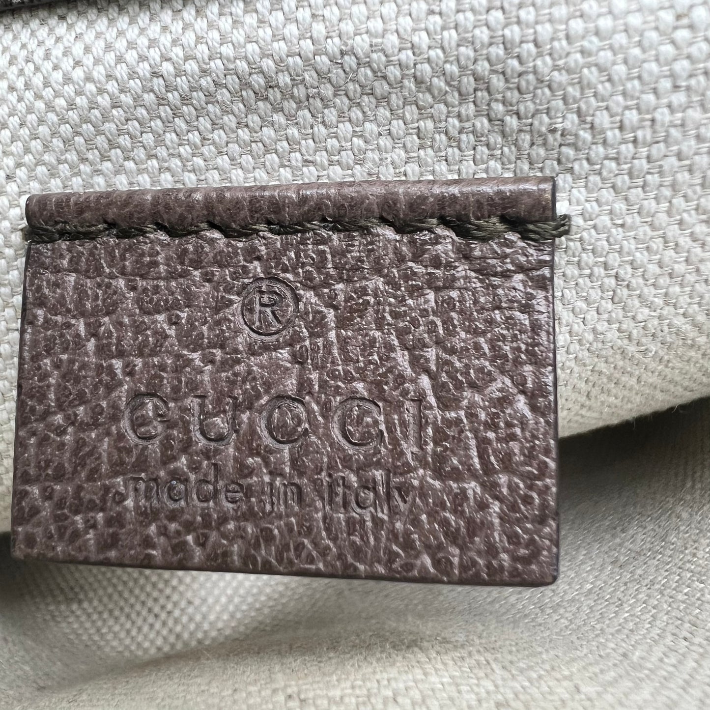 GG Supreme Monogram Neo Vintage Web Belt Bag Brown