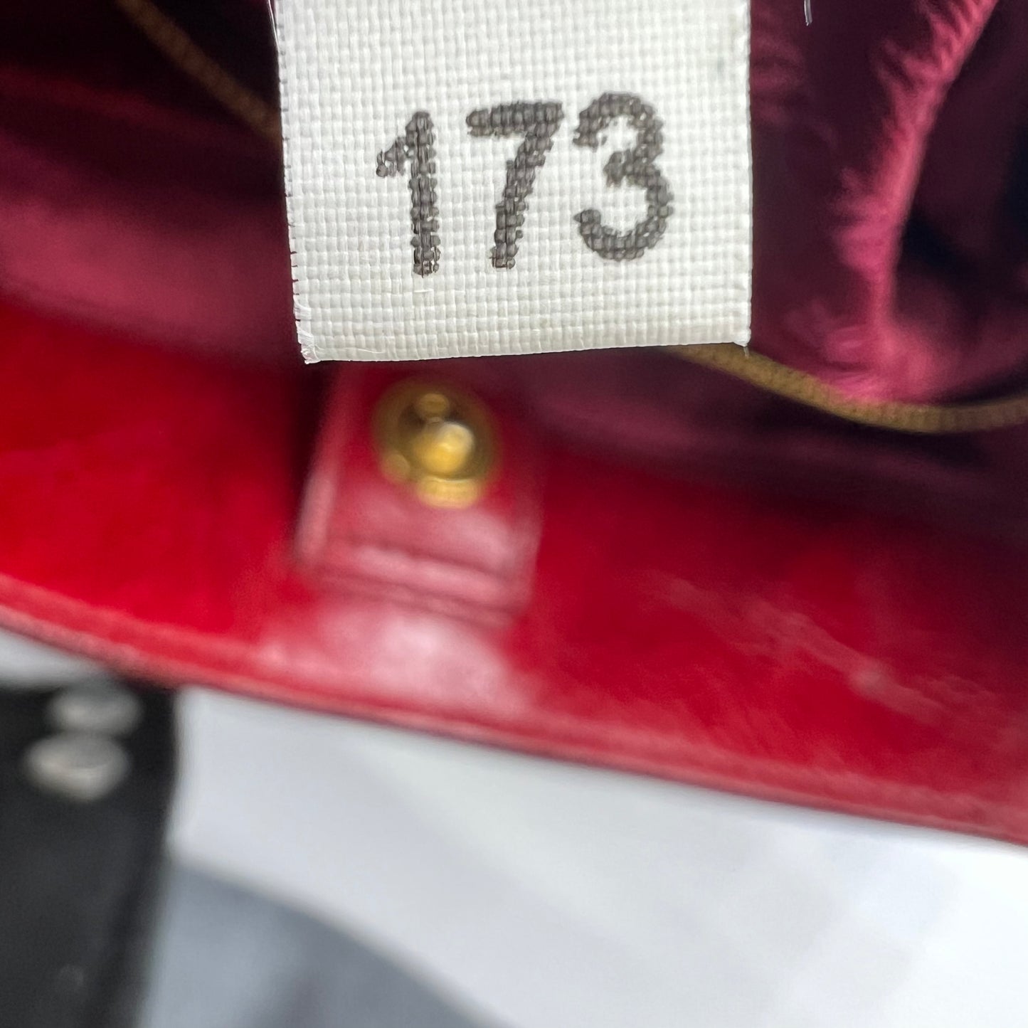 Prada Red Vitello Shine Leather Logo Shopper Tote