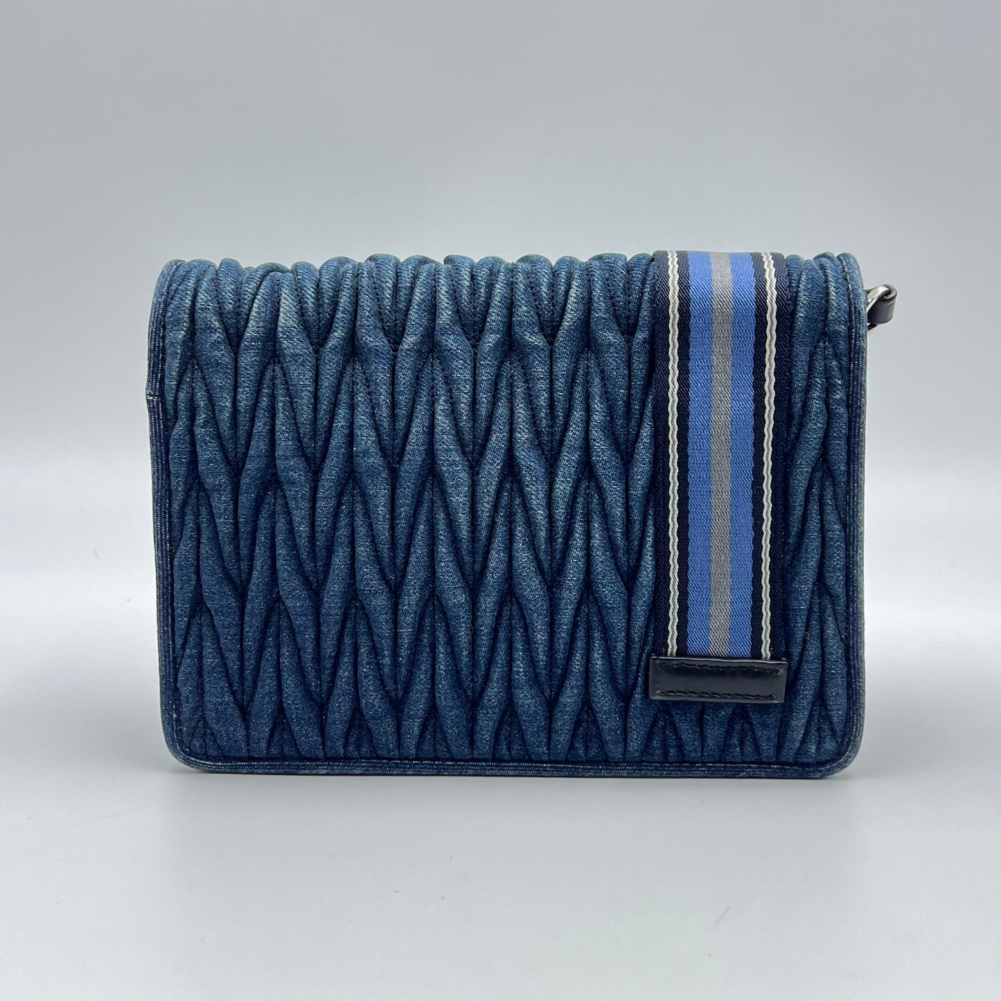 Denim Matelasse MATELASSE MIU LOGO Shoulder Bag