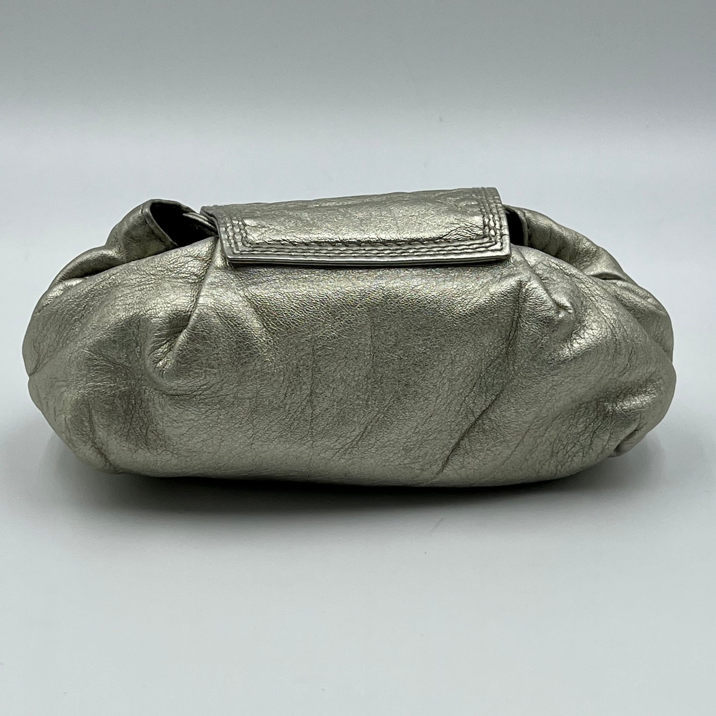 Fringe Shoulder Bag Leather Silver Tone