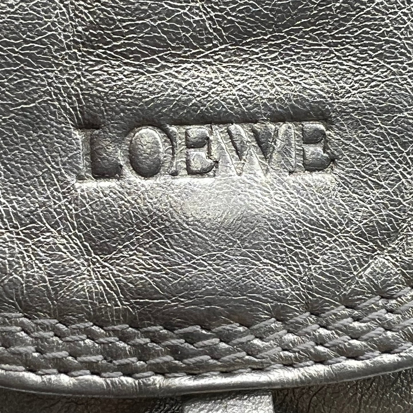 Fringe Shoulder Bag Leather Silver Tone